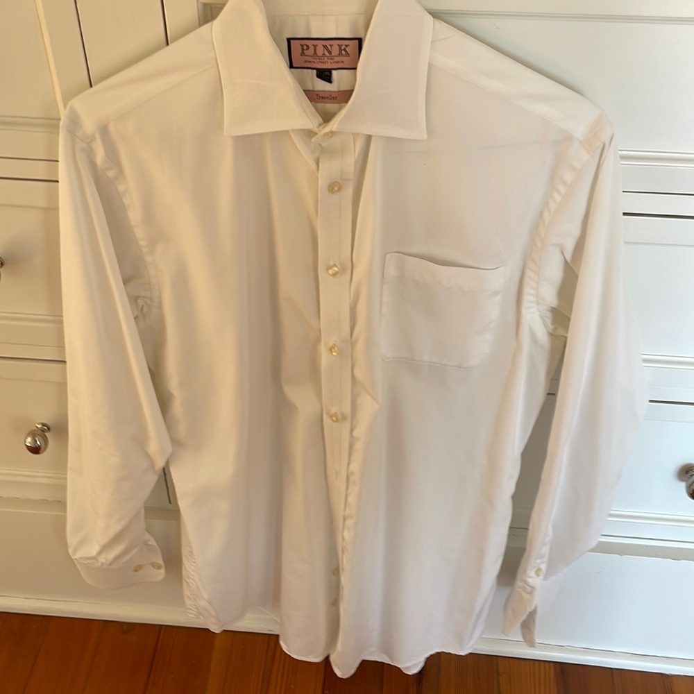 White Thomas Pink Dress shirt